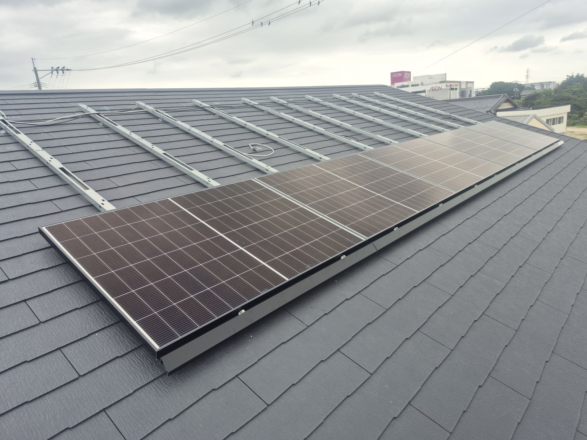 長州産業 太陽光発電システム設置完工