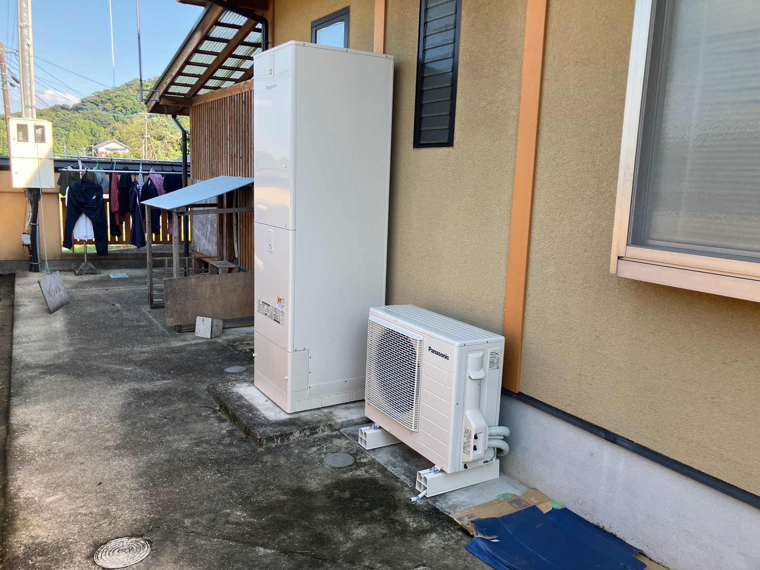 パナソニック　エコキュート設置工事完工