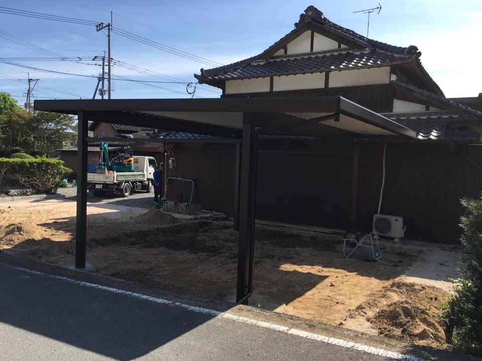 カーポート設置工事着工です！
