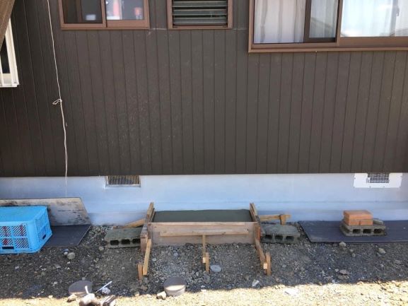 蓄電池設置の準備です！